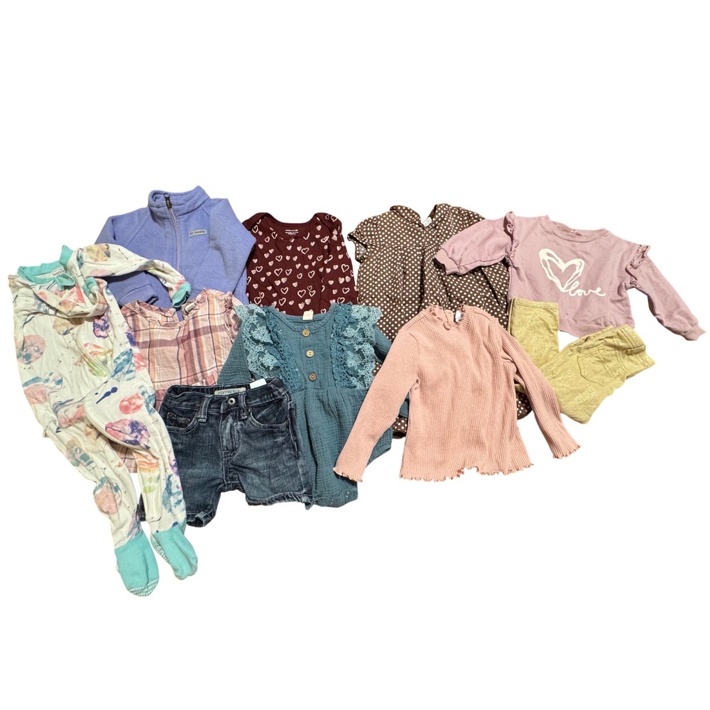 Columbia Baby Girl Clothing Lot Kids 18-24M Multi Excellent Mixed‎ Bundle 10pc